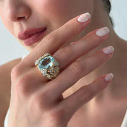 10.65 Carat Synthetic Diamond Ring - 2