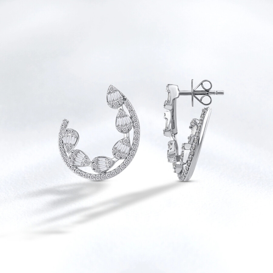 1.07 ct.Baguette Diamond Earrings - Zen Diamond