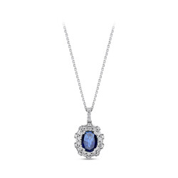 1.81 ct.Sapphire Diamond Pendant - 1