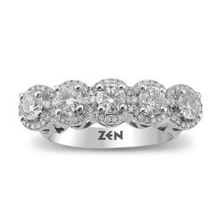 1.09 ct.Fivestone Diamond Ring - 2