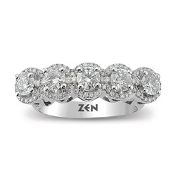1.09 ct.Fivestone Diamond Ring - 1