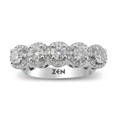 1.09 ct.Fivestone Diamond Ring - 1