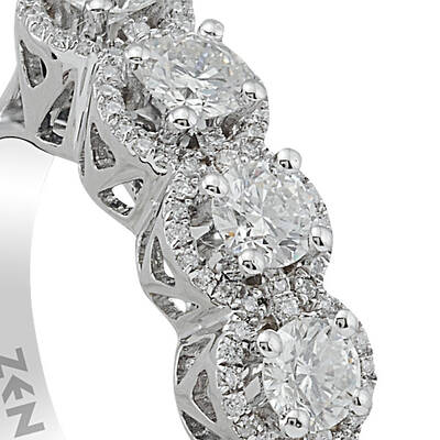 1.09 ct.Fivestone Diamond Ring - 3