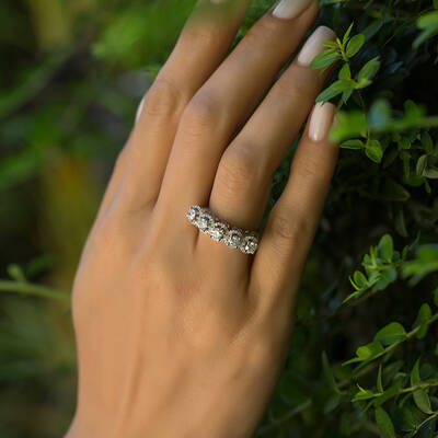 1.09 ct.Fivestone Diamond Ring - 6