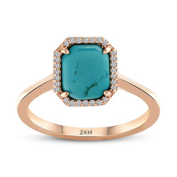 1.10 ct.Turquoise Diamond Ring - 1