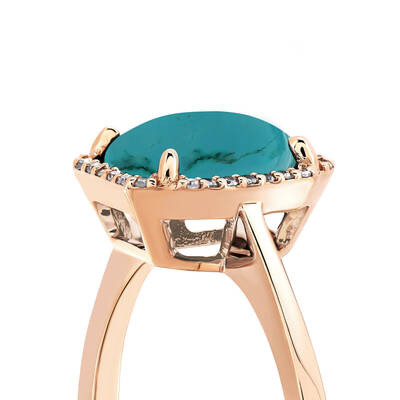 1.10 ct.Turquoise Diamond Ring - 4