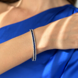 11.03 ct.Sapphire Diamond Bracelet - 1