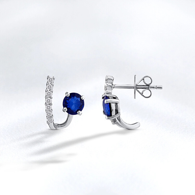 1.14 ct.Sapphire Diamond Earrings - Zen Diamond