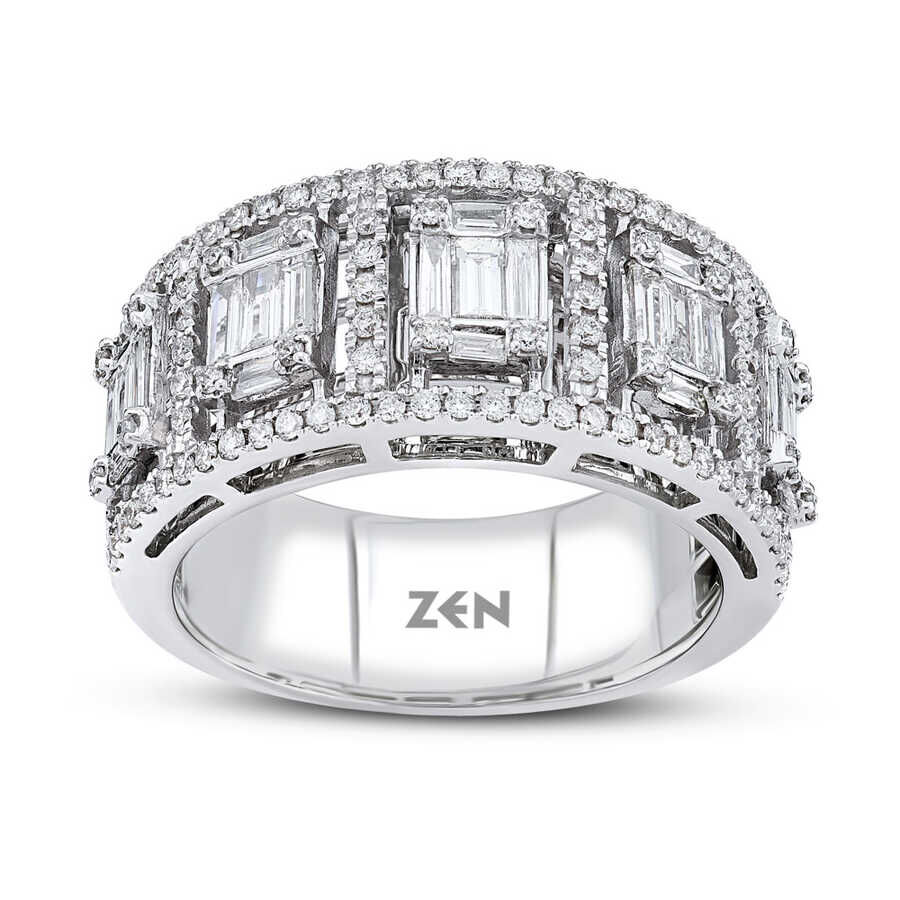 خاتم مرصع بألماس الباجيت 1,16 قراط - 1