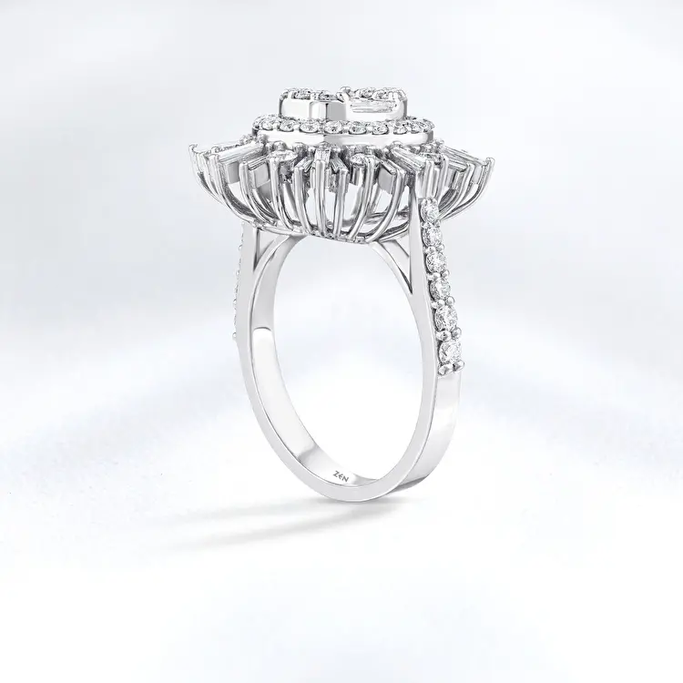 1.18 ct.Baguette Diamond Ring - 4