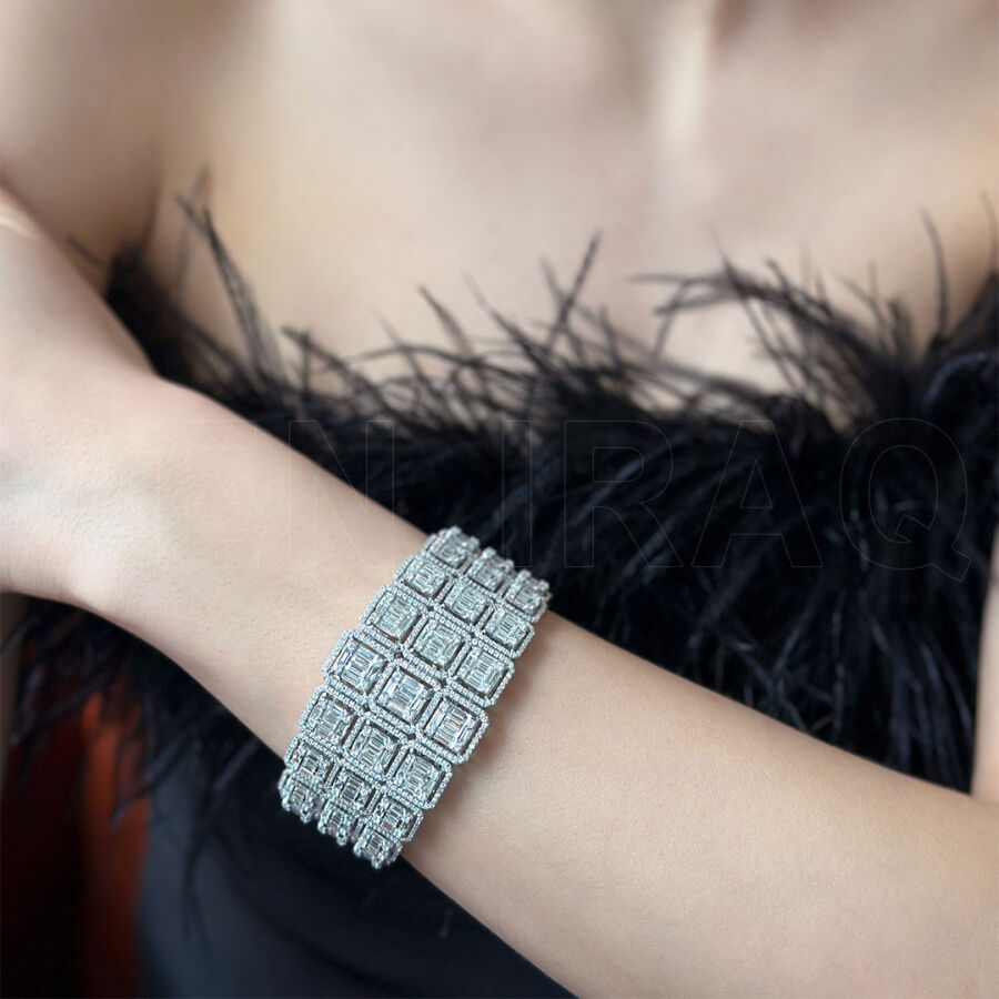 12.19 ct.Baguette Diamond Bracelet - 3