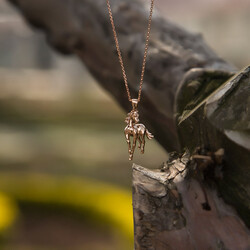 0.01 ct.Horse Diamond Pendant - 3