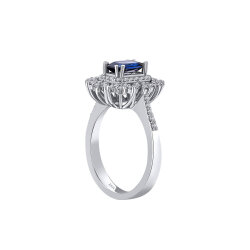 1.26 Carat Sapphire Diamond Ring - 2