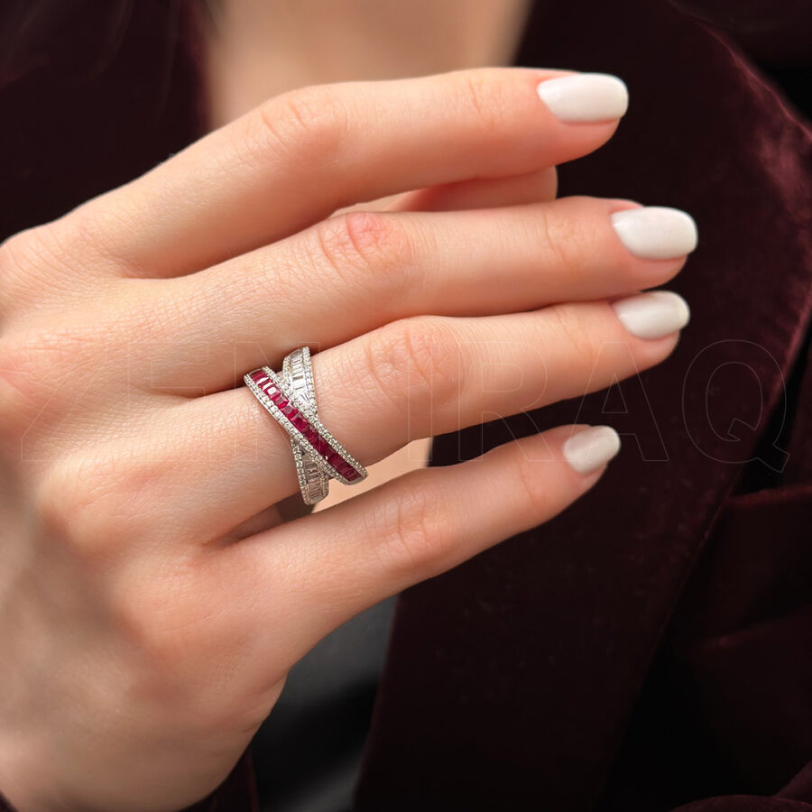 1.27 ct.Ruby Diamond Ring - 1