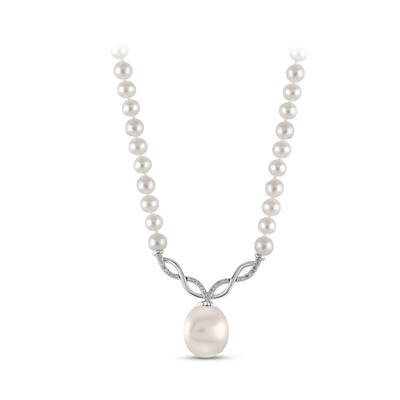 Pearl Diamond Pendant - 1