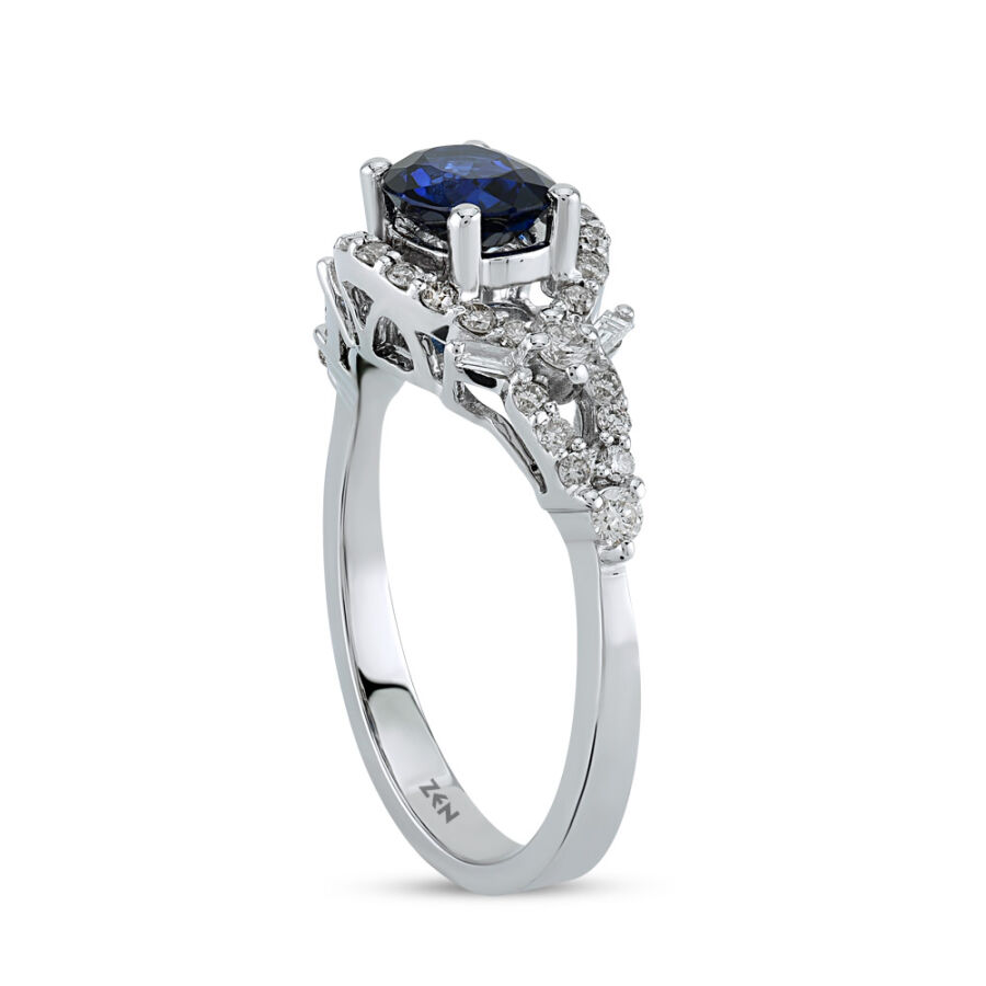 1.28 ct.Sapphire Diamond Ring - 3