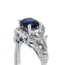 1.28 ct.Sapphire Diamond Ring - 4