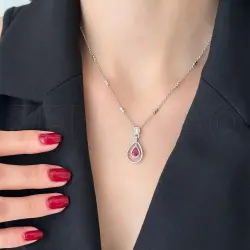 1.28 ct.Ruby Diamond Pendant - 1