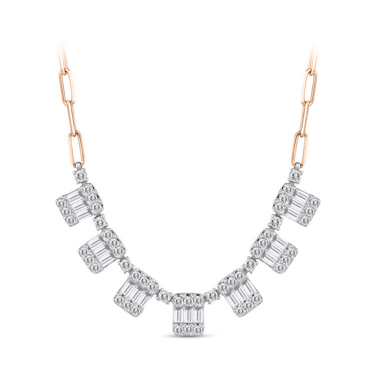 1.30 ct Baguette Diamond Pendant - 2