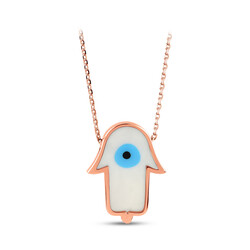 0.01 ct.Fatimas Hand Diamond Pendant - 4
