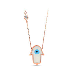 0.01 ct.Fatimas Hand Diamond Pendant - 3