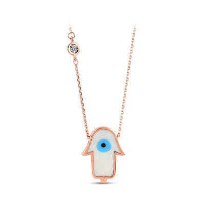 0.01 ct.Fatimas Hand Diamond Pendant - 3