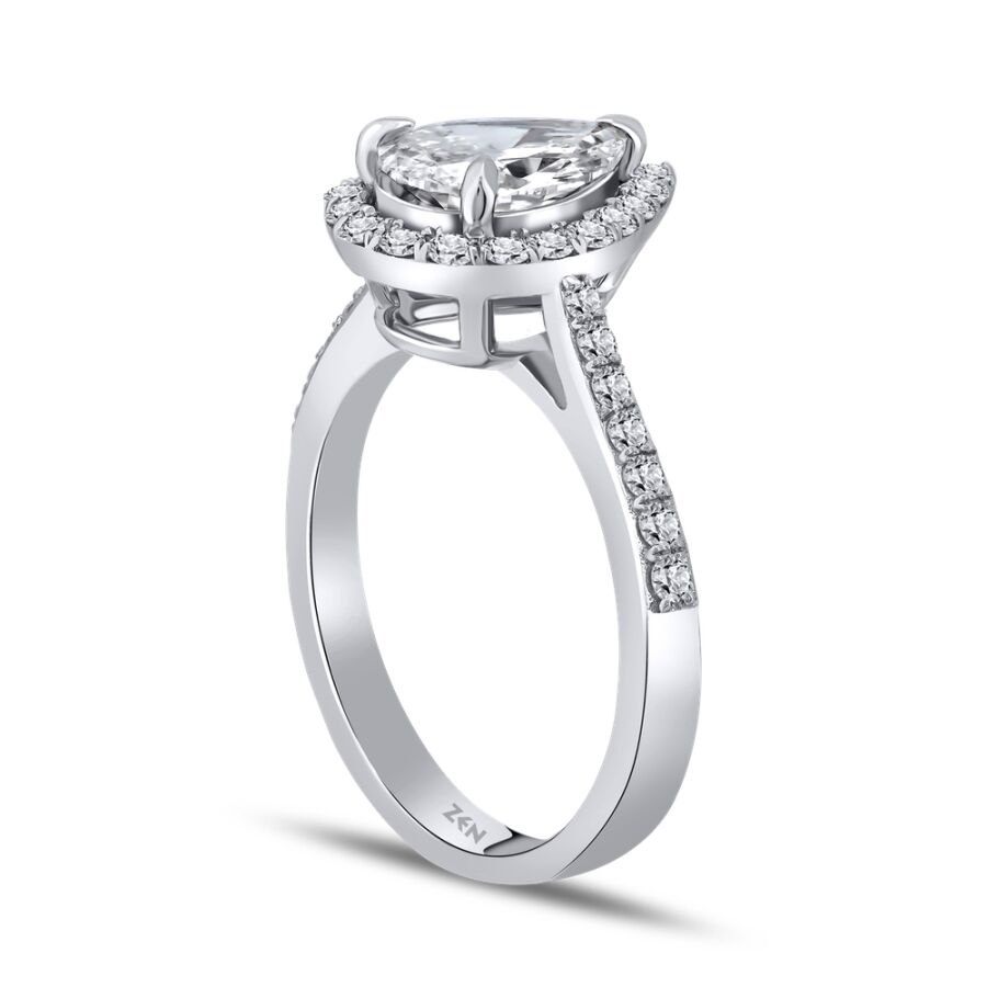 1.33 ct.Pear Solitaire Diamond Ring - 2