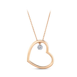 0.15 ct.Love Collection Heart Diamond Pendant - 2