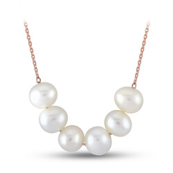 1.29 ct.Pearl Diamond Necklace - 2