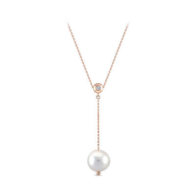 0.62 ct.Pearl Diamond Pendant - 1