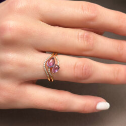 1.39 Carat Amethyst Diamond Ring - 2