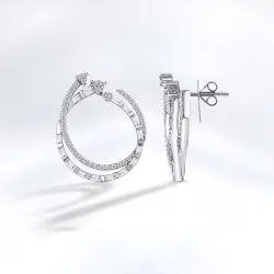 1.39 ct.Baguette Diamond Earrings - 1