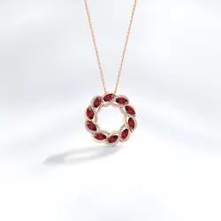 1.40 ct.Ruby Diamond Pendant - 1