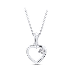 0.04 ct.Heart Diamond Pendant - 2