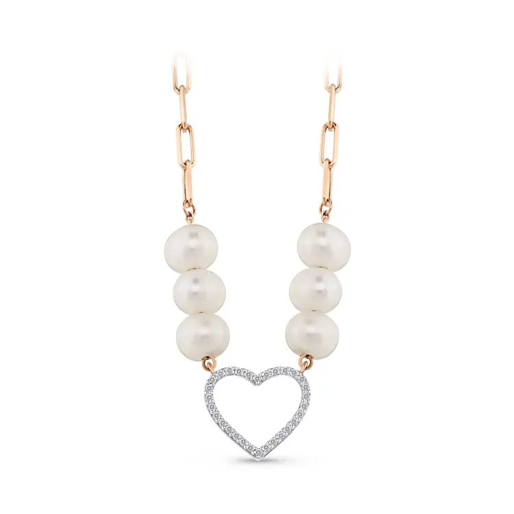 1.43 ct.Pearl Diamond Pendant - 2