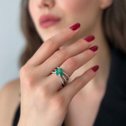 1.44 Carat Emerald Diamond Ring - Zen Diamond