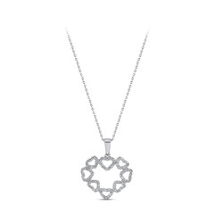 0.29 ct.Love Collection Heart Diamond Pendant - 1