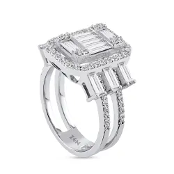 1.47 ct.Baguette Diamond Ring - 2