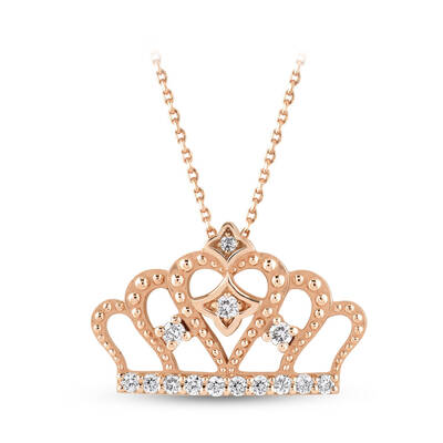 0.11 ct.Crown Diamond Pendant - 2
