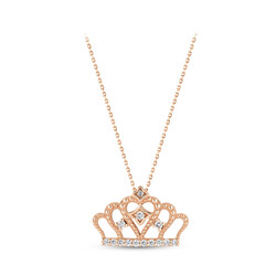 0.11 ct.Crown Diamond Pendant - 1