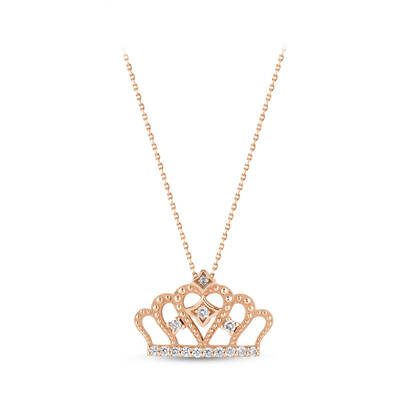 0.11 ct.Crown Diamond Pendant - 1