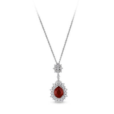 4.14 ct.Ruby Diamond Pendant - 1