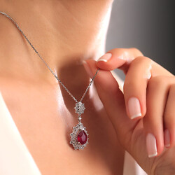 4.14 ct.Ruby Diamond Pendant - 3