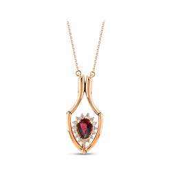 0.71 ct.Ruby Diamond Pendant - 2