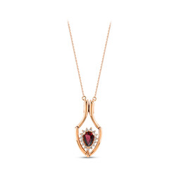 0.71 ct.Ruby Diamond Pendant - 1