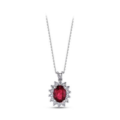 1.25 ct.Ruby Diamond Pendant - 1