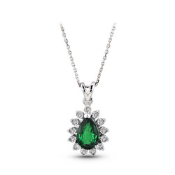 0.41 ct.Phoenix Emerald Diamond Pendant - 2