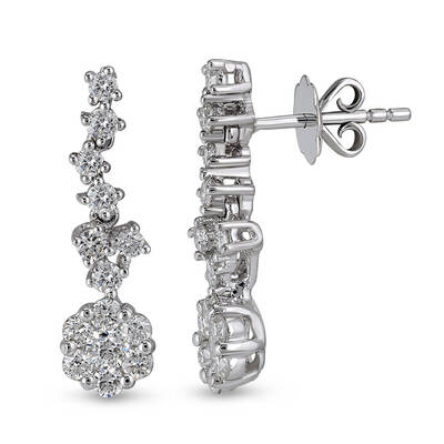 0.69 ct.Reina Diamond Earrings - 1