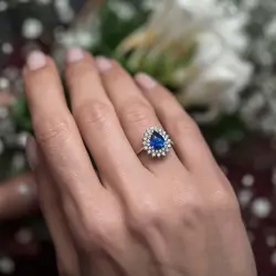1.56 ct.Sapphire Diamond Ring - 3