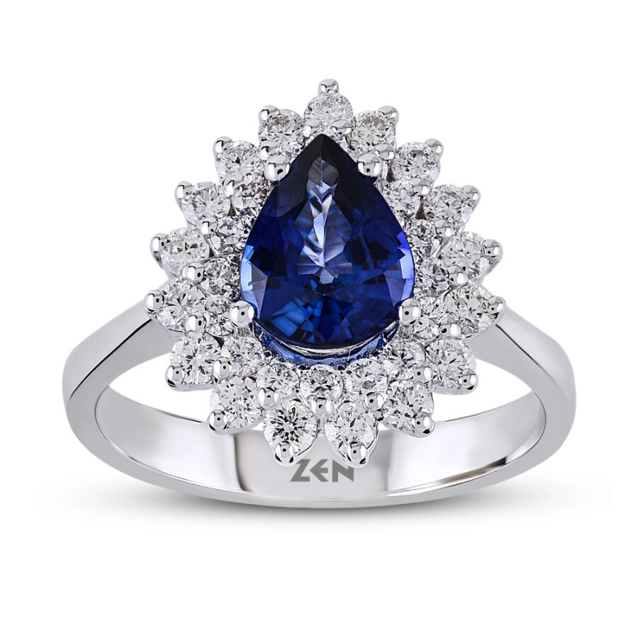 1.56 ct.Sapphire Diamond Ring - Zen Diamond